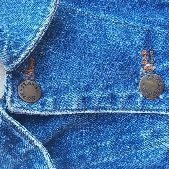 Denim Men Jacket W/Aztec  Print by Classic Style. Size M - Picture 13 of 15